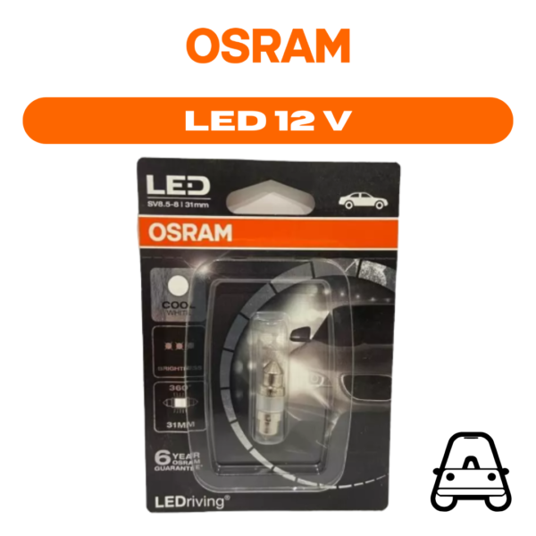 LED OSRAM - C5W - SV8.5-8 31MM 6497CW-01B COOL WHITE