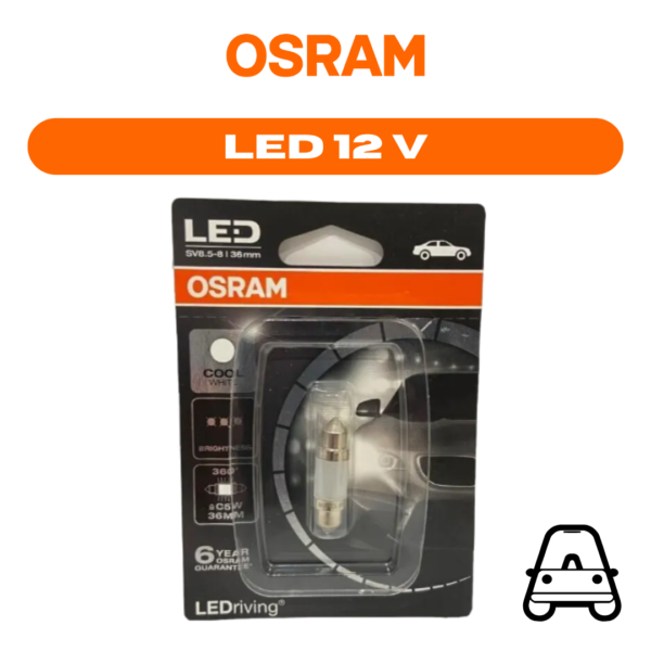 LED OSRAM - C5W- SV8.5-8 36MM 6498CW-01B COOL WHITE