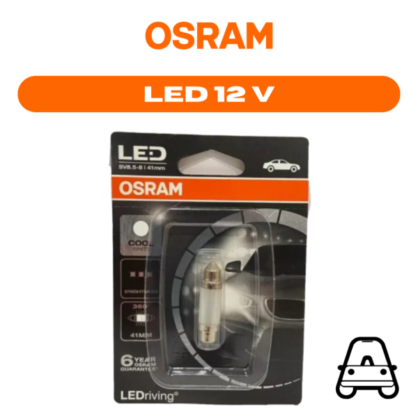 LED OSRAM - C5W - SV8.5-8 41MM 6499CW-01B COOL WHITE