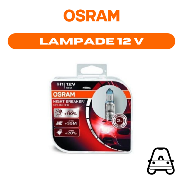 64150NBU-HCB - LAMPADA H1 12V 55W NIGHTBREAKER® OSRAM