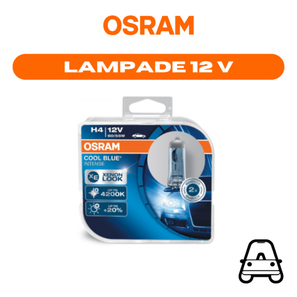 64193CBI-HCB - LAMPADA H4 12V 60/55W 4.2K COOLBLUE®INTENSE OSRAM