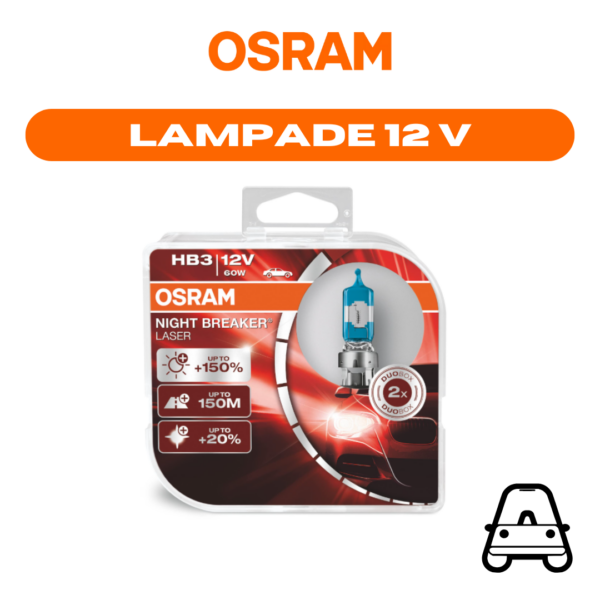 9005NL-HCB LAMPADA HB3 12V 60W NIGHT BREAKER®LASER OSRAM