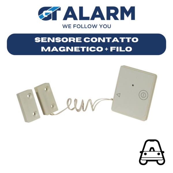 GT854CE - MINI CONTATTO MAGNETICO VIA RADIO + FILO - ABBINABILE A GT1009CB + 906-914